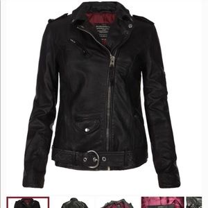 All Saints Valley motorcycle biker leather jacket
